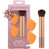 REAL TECHNIQUES Glitter All The Way Brush + Sponge Kit, 3 Piece Gift Set
