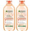 Garnier SkinActive Acqua Micellare Tutto-in-1, Peeling Delicato, Esfoliante, Per Tutti i Tipi di Pelle, Senza Risciacquo, Formula Vegana e Ipoallergenica, 400 ml (Confezione da 2)