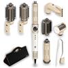 Cecotec Spazzola ad Aria Multistyler AirGlisse 8in1 Champagne. 1400W, 110000rpm, Piastre Riscaldanti, Rotazione, Funzione Plasma, Coanda 37 mm, 8 Accessori, Tecnologia PTC, Anti Crespo