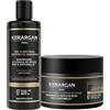 Kerargan - Duo Anticaduta Shampoo & Maschera all'Olio di Ricino per Capelli Secchi, Fragili, Devitalizzati - Stimola la Crescita - Senza Solfati, Silicone, OGM - 2x250ml