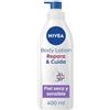 NIVEA Ripara & Care - Lozione per il corpo idratante - Effetto lenitivo - 72h di idratazione - con 10% glicerina, provitamina B5 e pantenolo - senza profumo - pelle secca, irritata e sensibile - 400