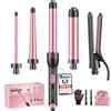 BESTOPE MIX Arricciacapelli 5 in 1 con Piastra - BESTOPE MIX Ferro Arricciacapelli Con Diversi Accessori Per Ricci Grandi E Piccoli, da 10 mm a 32 mm Riscaldamento Rapido, 2 Impostazioni Di Temperatura