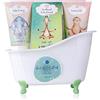 Accentra - Set da bagno e doccia anti-stress con profumo di vaniglia - Set regalo per il relax delle donne per il compleanno o il Natale - Set regalo e cura di benessere con mini vasca decorativa