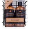 Accentra Set regalo per uomini MEN'S Collection in cestello metallico, con gel doccia da 300 ml, shampoo da 300 ml, spugna da 15 g, spazzola per unghie, fragranza: betulla e cedro - marrone