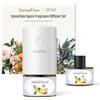 SenseFlow Diffusore di Oli Essenziali SF101 PRO Ultrasuoni Senza Acqua Profumatore per Ambienti, 100% Vegetale, Aroma Fino a 120 Giorni, LED, Ideale per Casa, Hotel e Studio - Cedarwood Citrus Veil