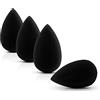 Luvia Cosmetics Luvia, set da 4 mini spugnette per il trucco a forma di uovo, estremamente morbide, in 2 misure, per una sfumatura del trucco perfetta ed omogenea, colore nero