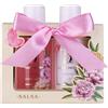 Accentra - Set doccia da donna, set regalo SWEET PEONY in bella confezione regalo - 2 pezzi con gel doccia e lozione per il corpo - Set regalo benessere per San Valentino, festa della mamma e Natale