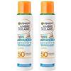 Garnier Ambre Solaire Advanced Sensitive Kids Ceramide Protect Spray Aerosol Anti-Sabbia SPF50+, 150 ml (Confezione da 2)