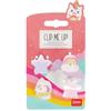 Legami - Set di 4 Mini Mollette per Capelli Clip Me Up!, Tema Kitty, Fermagli per fare Acconciature e Styling, in PS, Acrilico, 2.5 x 2.5 x 1.5 cm
