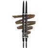 NYX Professional Makeup Micro Brow Pencil, Dual Ended with Mechanical Brow Pencil and Spoolie Brush, Pack of 2, Shade: Ash Brown