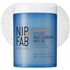 NIP & FAB Nip + Fab Glycolic Fix Pads di Pulizia Quotidiani XXL (100 Pezzi) - Pads Viso con 2,8% Acido Glicolico & Acido Ialuronico - Delicato Peeling AHA per Luminosità Quotidiana