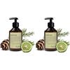 Jean & Len sapone per le mani Bergamotto e Legno di Cedro, deterge le mani stressate, adatto all'uso quotidiano, sapone liquido in dispenser a pompa, fragranza rinfrescante di agrumi, vegan, 250 ml