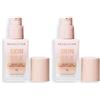 Revolution Beauty London Makeup Revolution, Skin Silk Serum Foundation, Light to Medium Coverage, Contains Hyaluronic Acid, F0.5, 23ml (Confezione da 2)