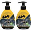 Naturaverde | Kids - Warner Bros Batman - Sapone Liquido per Bambini, Sapone Bambini con Estratto di Te' Verde, Sapone Mani BIO, 250ml (Confezione da 2)