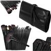 PARENCE - Set di 24 pennelli trucco cosmetico professionale set/kit cosmetico pennello bellezza trucco pennello trucco fondazione con borsa in similpelle