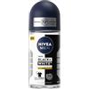 NIVEA MEN Black & White Invisible Epic Night Roll-on 50 ml, Deodorante uomo antitraspirante 72h, Deodorante roll on anti odori, sudore, residui, irritazioni e macchie, Profumo rinfrescante e maschile