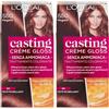 L'Oreal Paris L'Oréal Paris Tinta Capelli Casting Creme Gloss senza Ammoniaca, 550 Mogano (Confezione da 2)