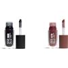 3INA MAKEUP - The Color Lip Oil 900 + The Color Lip Oil 575 - Nero + Marrone - Balsamo Labbra con Acido Ialuronico - Lucidalabbra 24H Idratazione - Lip Gloss Volumizzanti - Vegan - Cruelty Free