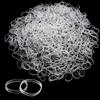 Elalove Elastici capelli trasparenti, 1000 pezzi elastici piccoli per capelli, elastici capelli donna piccoli per treccine, code e acconciature