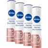 NIVEA Derma Control 96H Deodorante Spray (1x200ml) Deodorante Deodorante per Sudore Eccessiva Umidità e Odori Clinicamente Approvato Deodorante Donna con Formula Brevettata (Confezione da 4)
