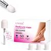 LALILL Cappucci Abrasivi LUX 13 mm Bianchi - Grana 80 - 50 Pezzi - Per Pedicure Elettrico, Podologia e Unghie - Accessori Fresa Professionale Piedi Manicure