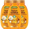 Garnier Vero tesoro, shampoo nutriente all'olio di argan e camelia, nutre intensamente, combina lucentezza e morbidezza, 3 x 250 ml