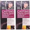 L'Oreal Paris LOreal Paris Casting Creme Gloss Baño De Color 200 Negro Ébano (Confezione da 2)