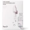 FaceD Face D - Maschera Viso Pure Plump Idratante con Acido Ialuronico e Provitamina B5, 5 unità