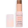Revolution Beauty London Revolution Skin Silk Glow Tint Stick Fondotinta Leggero - Pelle Luminosa, Nasconde le Imperfezioni e Leviga le Linee Sottili, Tonalità Dark Neutral Cool, 8g