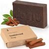 lubiu Saponetta Naturale al Sandalo per Uomo 100g - Sapone Solido Corpo, Viso, Mani, Barba e Capelli - Sapone Artigianale Naturale - Saponette Profumate Regalo - Bagnoschiuma Solido