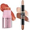Misslyn Set Multi-Stick Viso, Occhi e Labbra - Stick 3 in 1 Blush, Rossetto e Ombretto con Burro di Karité - 2 in 1 Contouring Illuminante Viso - Facile da Applicare Texture Cremosa, Effetto Naturale