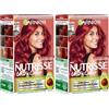 Garnier Nutrisse Colore sensa Aviazione Intensivo Cura di colore dei capelli, 6.60 Rosso Intenso (Confezione da 2)