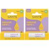 Sante Naturkosmetik Sante Natural Care Lip Balm, cura delicata per labbra morbide con olio di jojoba biologico e ialuronico, certificato NaTrue e vegano, 4,6 g (Confezione da 2)