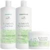 Wella Professionals Elements Shampoo detergente professionale 1L + Conditioner districante 1L + Maschera idratante 500ml donano morbidezza e luminosità