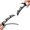 PARENCE.- Set di 2 fermagli per capelli lunghi da 9,5 cm - nero - fermagli per capelli in plastica resistente - accessori per capelli per donne e ragazze - leggero, elegante e pratico