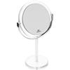 Fantasia - Specchio da trucco rotondo, con ingrandimento normale e 10x, diametro 16 cm, altezza 30,5 cm, in acrilico
