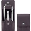 ZWILLING Set manicure (3 pezzi, cura delle unghie e pedicure, custodia in vera pelle, con tagliaunghie), acciaio inox lucidato, rosso