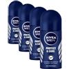 NIVEA MEN Protect&Care 48 H Antitraspirante a sfera da uomo, 50 ml (Confezione da 4)