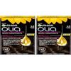 Garnier Olia Tinta Capelli, Colorazione Permanente Senza Ammoniaca, Copre il 100% dei Capelli Bianchi, Con Oli di Fiore di Origine Naturale, Formula Vegana, Castano Scuro (Confezione da 2)