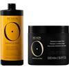 Revlon Professional Orofluido OLIO DI ARGAN MASCHERA+SHAMPOO CAPELLI, Maschera Rinforzante per la Riparazione dei Capelli, Trattamento Intensivo, 500ml + Shampoo Idratante e Lisciante, 1000ml