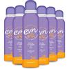 EVIN | Deodorante Donna Spray Bacche di Vaniglia e Rosa, Profumo Dolce e Muschiato, Formula Attiva per 24h, 6x150ml