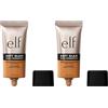 e.l.f. Soft Glam Satin Foundation, Medium Coverage, Long Lasting and Modulable for a Smooth Satin Finish, Vegan & Cruelty-Free, 45 Tan Warm (Confezione da 2)