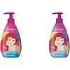 Naturaverde | Kids - Disney Princess - Sapone Liquido per Bambini, Ariel, Sapone Bambini con Estratto di Fiordaliso, Sapone Mani BIO, 300ml (Confezione da 2)