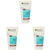 Garnier Skin Active Pure Active 3in1 Argilla, Pelli Miste - Con Imperfezioni Detergente + Scrub + Maschera, 150 ml (Confezione da 3)