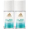 adidas Active Skin & Mind, Pure Fresh Deodorante Roll On per Uomo e Donna, 24 Ore di Protezione, 50 ml - Unisex (Confezione da 2)
