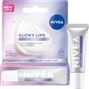 NIVEA Glowy Lips Balm - Balsamo per le labbra, acido ialuronico, vitamina E, glicerina ed estratto di magnolia, 10 ml