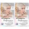 L'Oreal Paris L'Oréal Paris Detergente per capelli, anti-giallo per biondo freddo e lucentezza intensa, senza ammoniaca, Préférence Le Blonding, Platinum Ice (Confezione da 2)