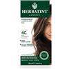 Herbatint Tingente permanente per capelli 4C Cenere, marrone castagno, 170 ml, senza ammoniaca, copertura ottimale dei capelli grigi, testato su pelli sensibili, con 8 estratti vegetali