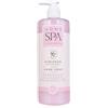 Accentra Dispenser di sapone HOME SPA con sapone per le mani in dispenser decorativo in plastica - sapone liquido, 490 ml, profumo: ibiscus, idea regalo per donne, mamma e fidanzata - ricaricabile