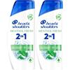 Head & Shoulders Menthol Fresh Shampoo e Balsamo Antiforfora 2 in 1 250ml. Fino al 100% Protezione dalla Forfora. Clinicamente Testato. Per Tutti i Tipi di Capelli. Per Uso Quotidiano. Profumo Mentolo